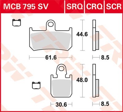 TRW Lucas Scheiben Bremsbelag MCB795SV