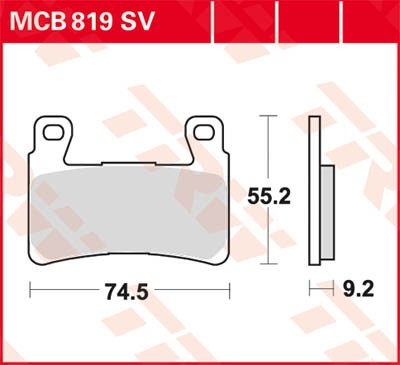 TRW Lucas Scheiben Bremsbelag MCB819SV