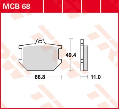 TRW Lucas Scheiben Bremsbelag MCB68