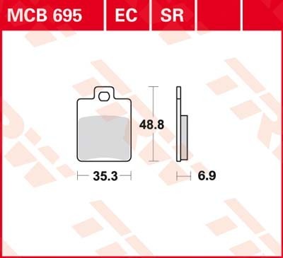 TRW Lucas Scheiben Bremsbelag MCB695EC (ab 50)