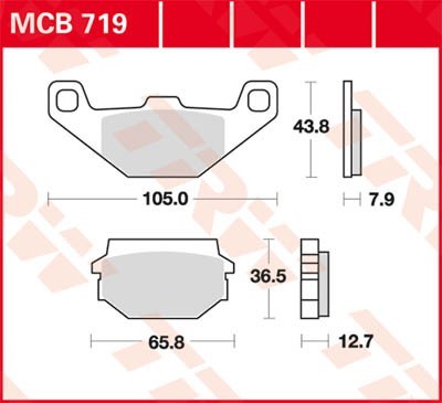 TRW Lucas Scheiben Bremsbelag MCB719