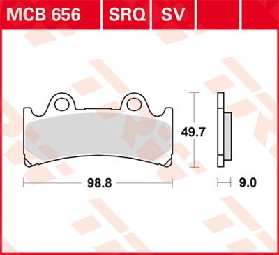 TRW Lucas Scheiben Bremsbelag MCB656SV