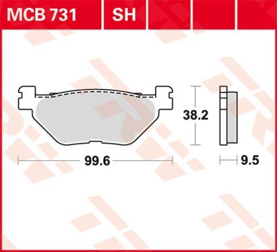 TRW Lucas Scheiben Bremsbelag MCB731SH