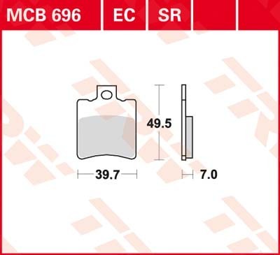 TRW Lucas Scheiben Bremsbelag MCB696EC (ab 50)