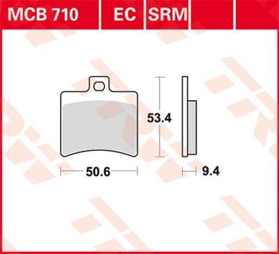 TRW Lucas Scheiben Bremsbelag MCB710SRM