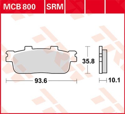 TRW Lucas Scheiben Bremsbelag MCB800