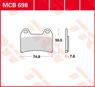 TRW Lucas Scheiben Bremsbelag MCB698