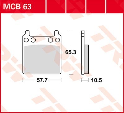 TRW Lucas Scheiben Bremsbelag MCB63