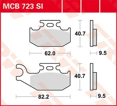 TRW Lucas Scheiben Bremsbelag MCB723SI