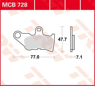 TRW Lucas Scheiben Bremsbelag MCB728