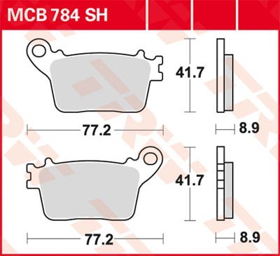 TRW Lucas Scheiben Bremsbelag MCB784SH