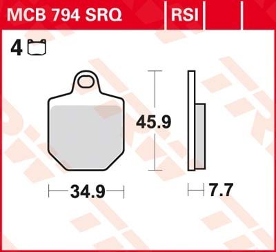 TRW Lucas Scheiben Bremsbelag MCB794SRQ