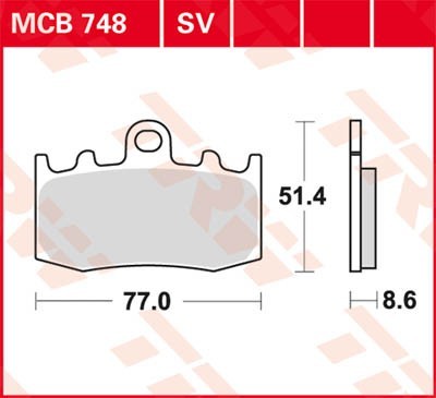 TRW Lucas Scheiben Bremsbelag MCB748