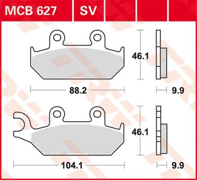 TRW Lucas Scheiben Bremsbelag MCB627SV